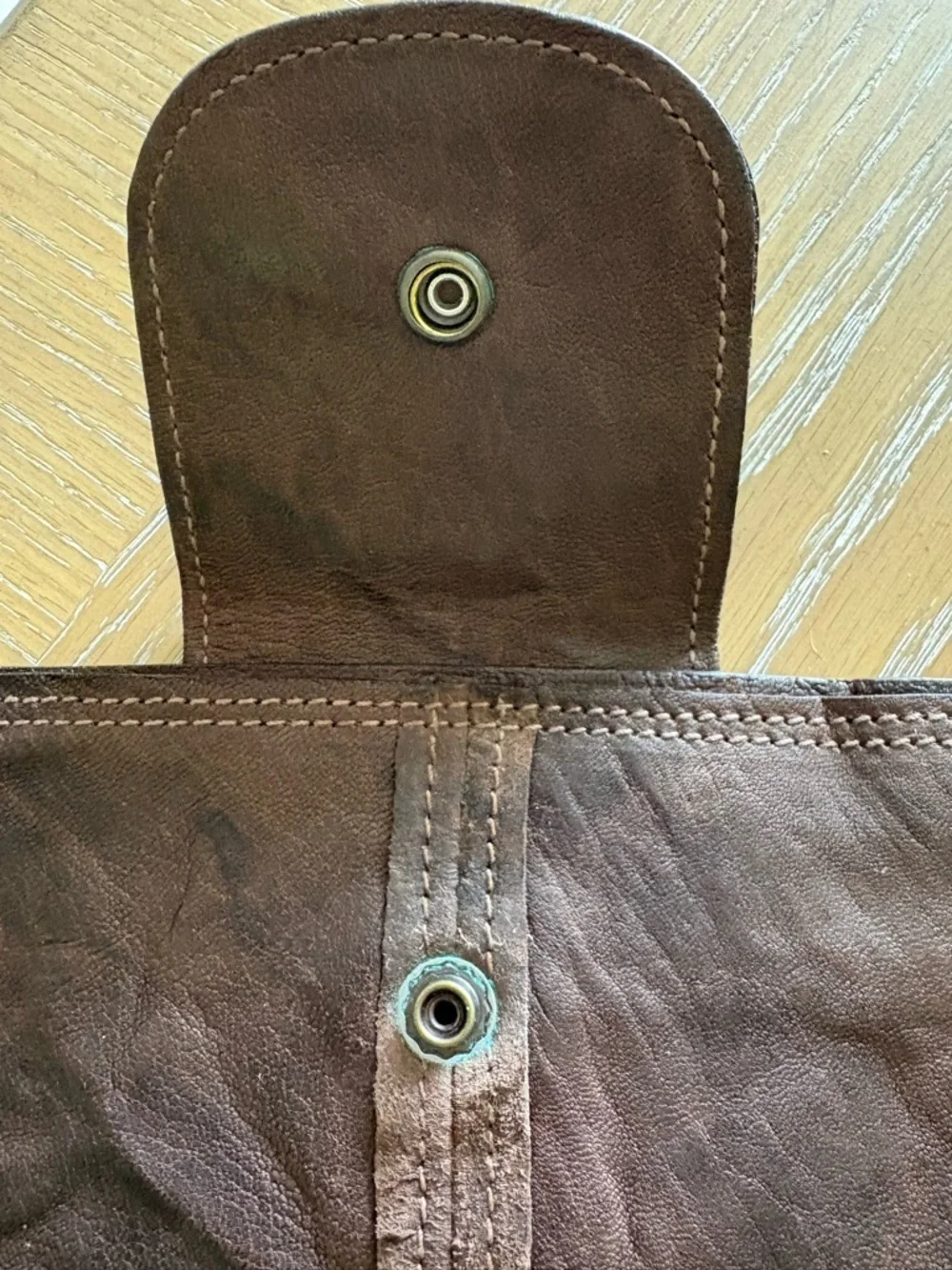 Peter Nappi Brown Leather Men’s Document Sleeve